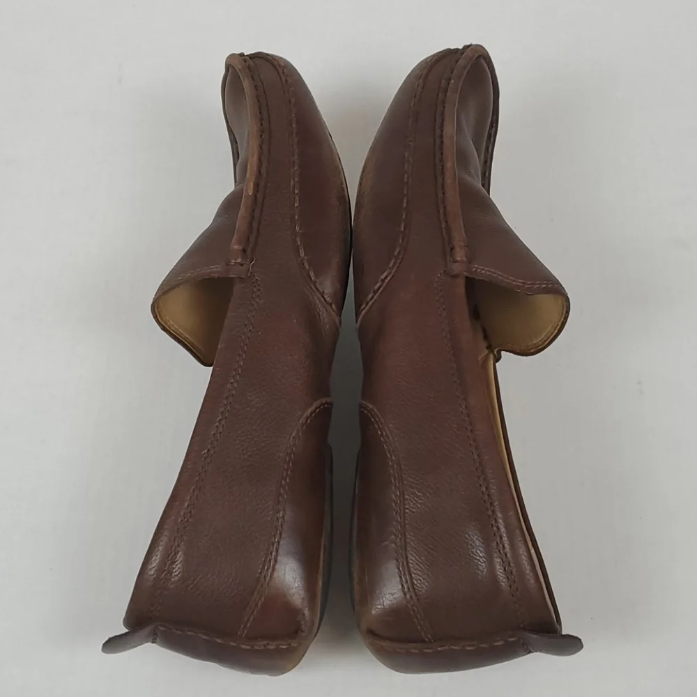 UGG brown leather men slip on shoes mocasin size 12